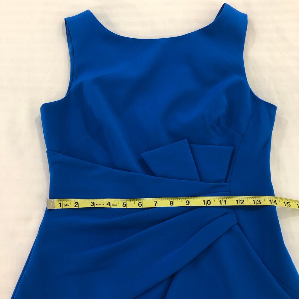 Eliza J Ruffle Front Cobalt Blue Gown - Picture 8 of 13